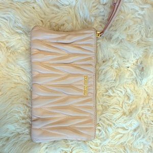 Miu Miu pale pink wristlet